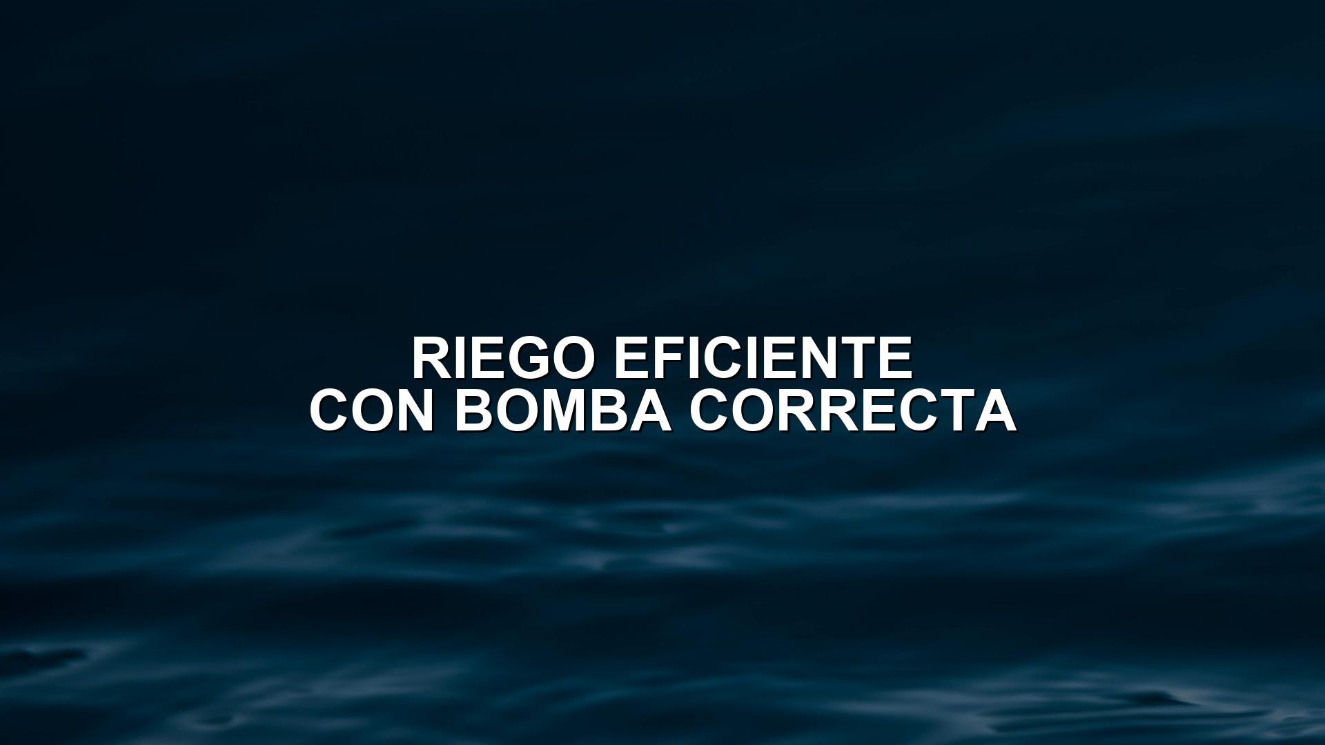 Bomba sumergible para riego agrícola en México: guía técnica por región